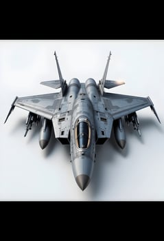 Fighter Jet Detailed Illustration on White Background for Military Concepts photo