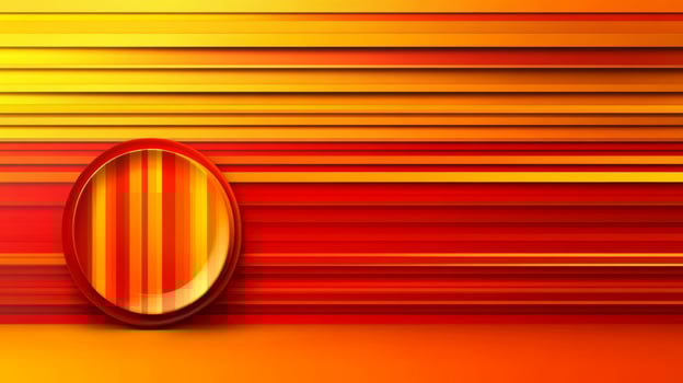 Striking lines and circles in warm colors convey energy and movement photo