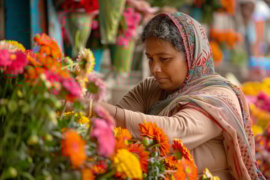 A woman wearing a scarf photo