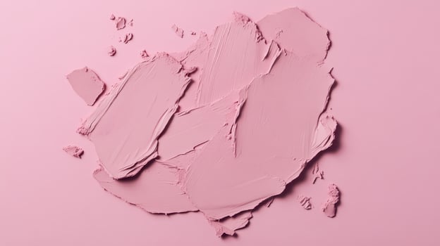 Soft pink paint swatches spread artistically across a pastel background highlighting texture and color variation photo