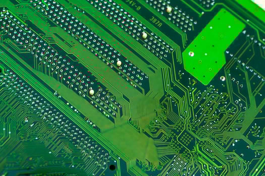 Green electronic board photo