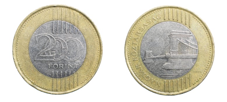 two hundred Hungarian forint coin photo