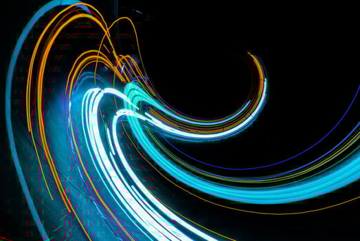lights of moving cars at night long exposure photo