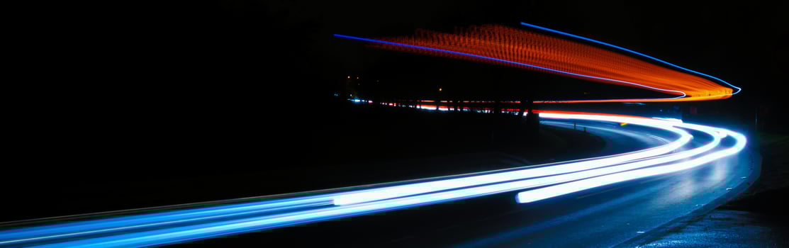 lights of cars with night. long exposure lights line photo