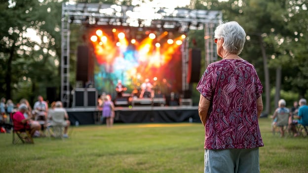 Experience the Thrill of Live Music at the Outdoor Concert Captivating Moments of Music, Community, and Joy, Unforgettable Experience, Get Ready to Groove to the Rhythm, Dance, and Celebrate photo