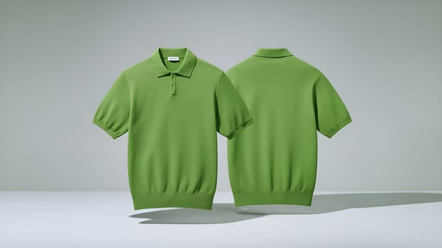 Customizable Polo Shirt Mockup in Green photo