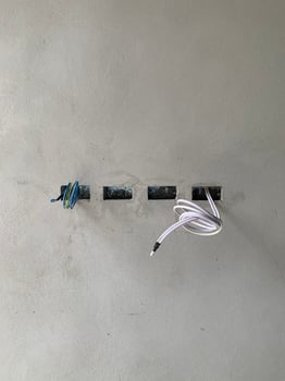 power electricity hub on wall background photo