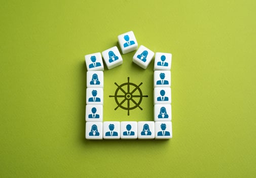 Team building and group cooperation. Strengthening teamwork, collaboration, employee engagement, leadership development. Trust-building, and organizational success. photo