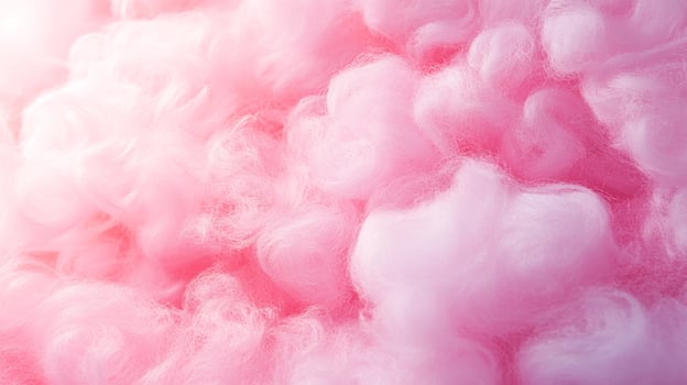Dreamy cotton candy texture. Pink and white hues create a soft, sweet background. Abstract, fluffy, and whimsical. Pastel delight, treat. photo