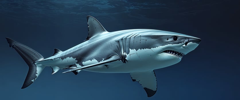 Great white shark 3d wallpaper photo