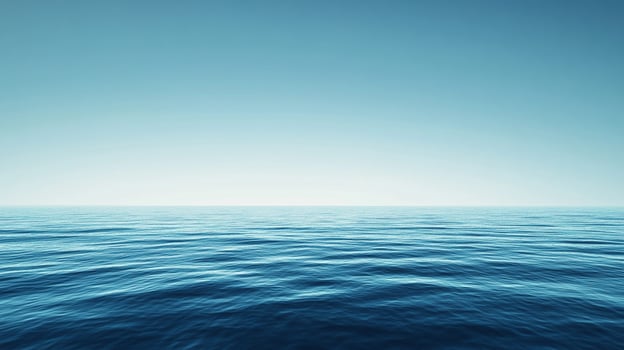 A breathtaking vista of the ocean's serene expanse, where the sky merges seamlessly with the tranquil waters, evoking a sense of limitless calm. photo