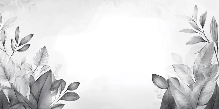 Elegant grayscale illustration of botanicals with detailed line work, creating a serene and sophisticated background. Artistic nature backdrop. photo