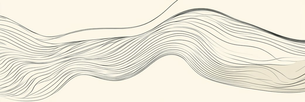 A stylized abstract illustration featuring flowing lines, creating a sense of movement and fluidity on a neutral background, minimalist design. photo