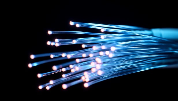 A close up of a fiber optic cable photo