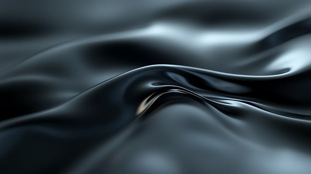 Abstract flowing cloth creates mesmerizing waves inviting contemplation and sparking imagination with its smooth and dark appearance photo