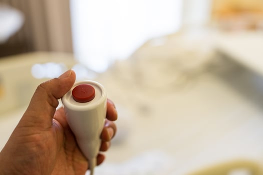 Emergency button to calling nurse for help in hospital. photo