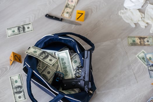 A Rubbish bag full of dollars photo