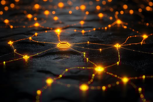 Futuristic Neural Network Illustration for Technology and AI Design Concepts photo