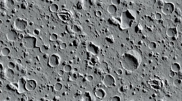 The surface of the moon is shown in this image photo