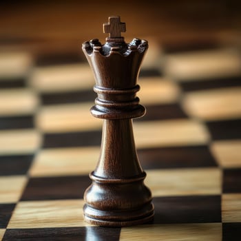 A chess piece on a chess board photo