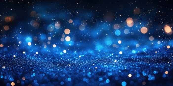 Stars twinkling over a serene blue surface during a night event in a vibrant setting photo