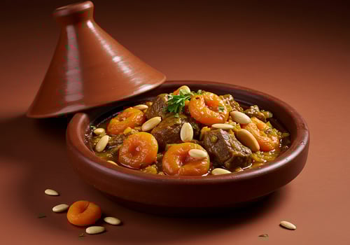 Apricot and Lamb Tagine Clay Pot Dish photo