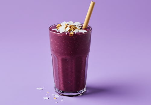 Refreshing Purple Smoothie with Granola Topping photo