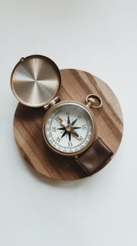 Compass on the white background photo