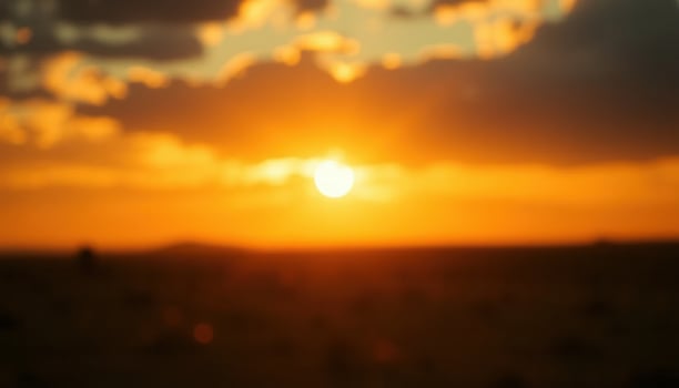 Blurred Sunset Over Plains photo