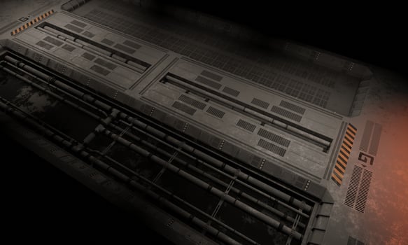 Base of operations modular science fiction render 3d wallpaper background photo