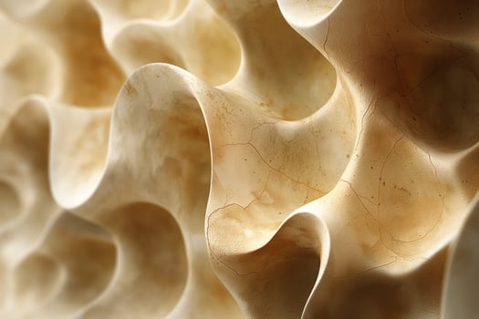 Abstract close-up of textured, creamy beige waves with intricate patterns, evoking a sense of warmth and organic beauty. photo