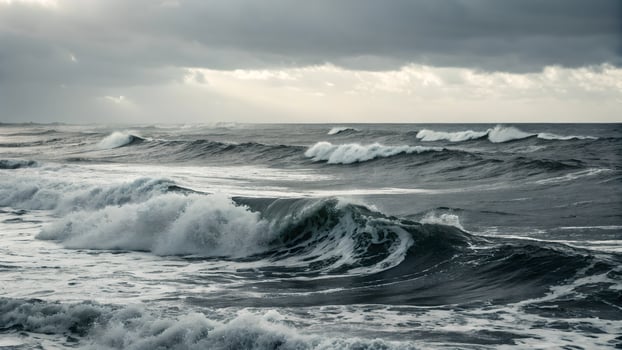 Ocean Waves Dramatic Sky Nature Photography for Travelers and Designers photo