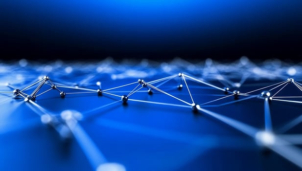 Abstract Network Connection, Digital Data Flow, Global Communication, Technology Background, Web Concept photo