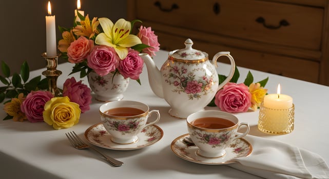 Elegant Tea Setting photo