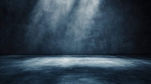 Dramatic light highlights a stark, textured interior backdrop. Perfect for showcasing products or adding a touch of mystery and depth. photo