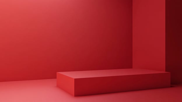 Minimalist presentation platform. Ideal for showcasing objects in a controlled environment for professional advertising and artistic displays. photo