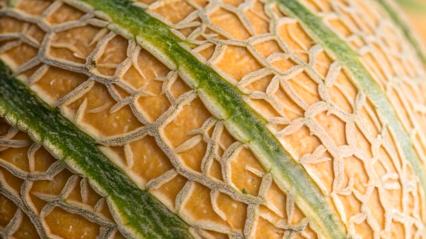 Cantaloupe Melon Skin Close-Up Detailed Texture for Food Photography and Designers photo