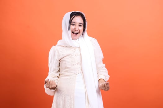 Radiant Joy, A Portrait of Exuberance, showcasing genuine happin photo