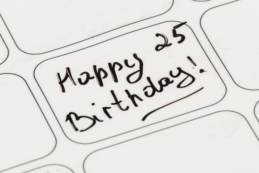 Celebrating a special. moment with a handwritten birthday message photo