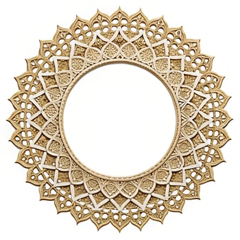 gold vintage frame on white background isolated photo