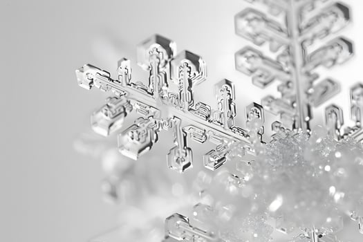 Intricate Ice Crystals Observing the Unique Geometric Structures of Snowflakes Under Microscopic Examination with Stunning Detail, Revealing the Beauty of Winter's Frozen Delights. photo