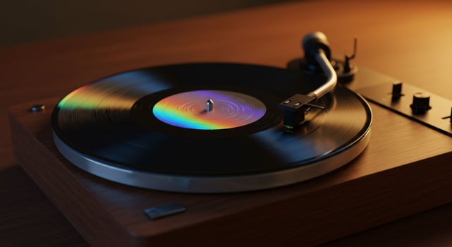 Classic turntable with a nostalgic design photo