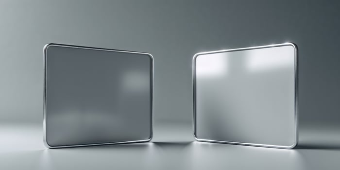 Two blank street signs showing potential for your message photo