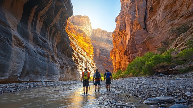 The canyon is very narrow photo