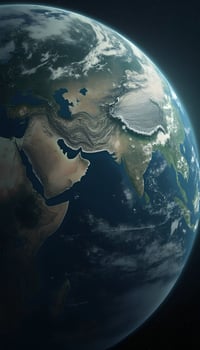The earth is shown in this image photo