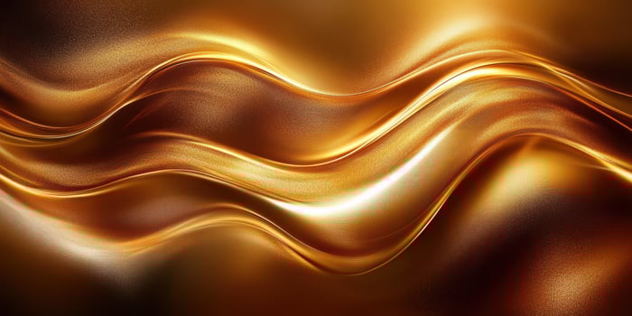 Elegant flowing golden waves create a stunning abstract effect featuring rich textures and soft reflections photo