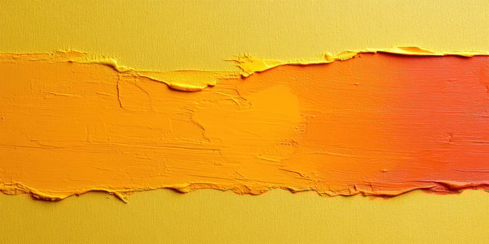 Vibrant orange and yellow acrylic paint texture on canvas showcasing a bold color blend photo
