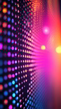 Dazzling display of colorful lights illuminating a vibrant wall in a modern environment during an energetic night event photo