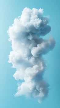 Fluffy white clouds rising against a vibrant blue background creating a serene and dreamlike atmosphere photo