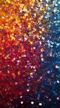 Colorful glitter background with sparkling hearts in vibrant shades for arts and crafts photo